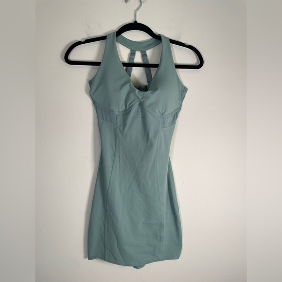 Gymshark x Whitney Simmons Leaf Green Athletic Dress Size XS Shapewear Bodycon - Picture 8 of 15